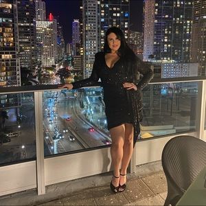 Fashion nova Sequin Mini Dress - Black